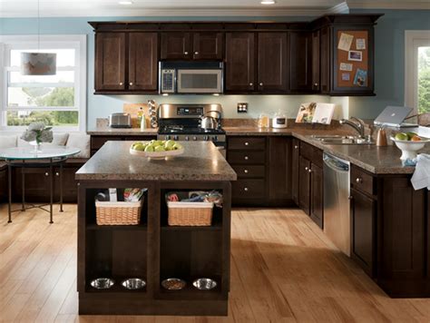 espresso cabinets with stain steel slate appliances|dark brown espresso cabinets.